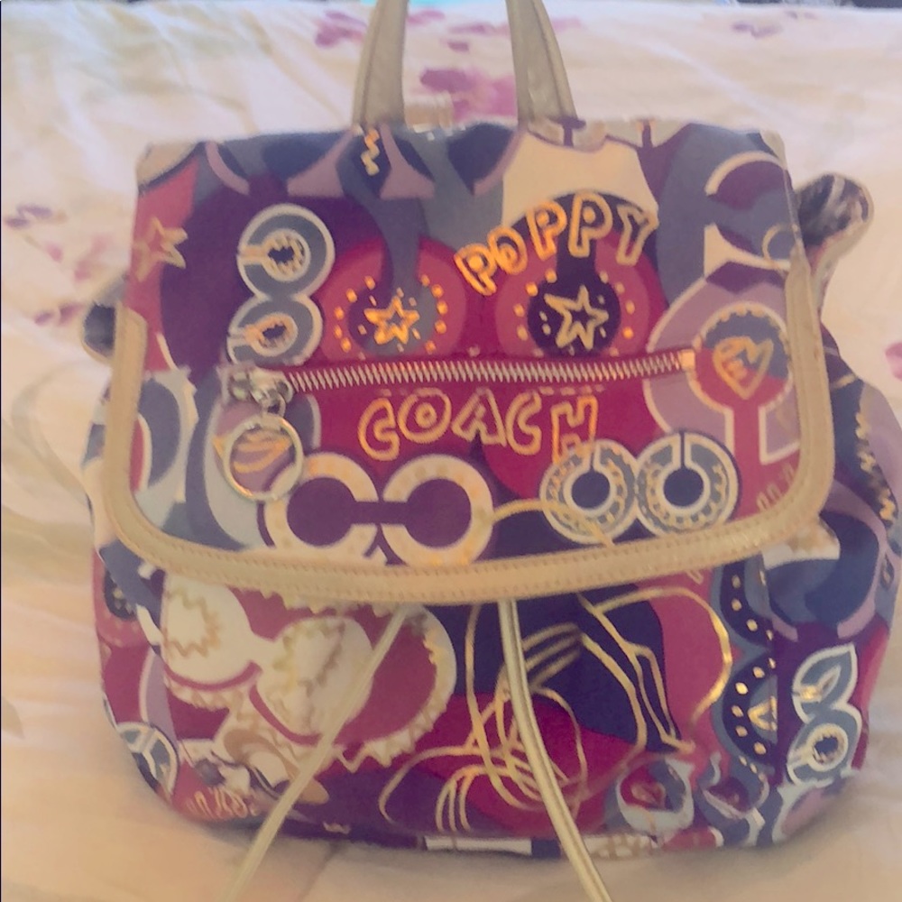 COACH POPPY POP C GLAM TOTE GLITTER